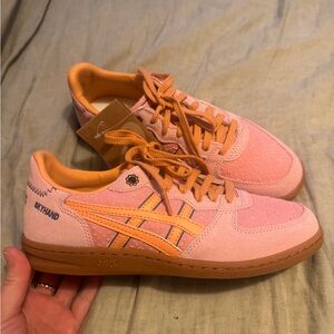 Asics Vibrant Pink and Orange Athletic Shoes
